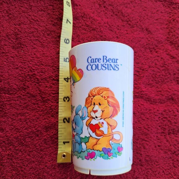 2 Vtg 1985 Care Bears Deka Plastic Cups/Tumbler, Care Bear Cousins Rainbow Cup. - Picture 11 of 13